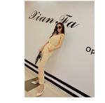 จั๊มสูทยาวไข่มุกสีสีชมพู รหัส M00020