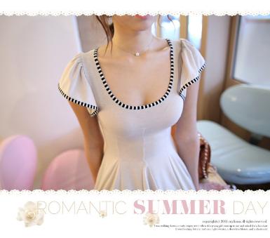 เดรสสั้นน่ารักๆ ใสๆใส่สบายๆ รหัส J00238