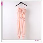จั๊มสูทสีชมพู แบบน่ารักมากๆ รหัส M00043