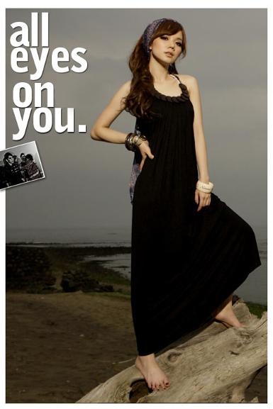Maxi Dress สีดำคล้องคอ sexy มากๆรหัส M0165
