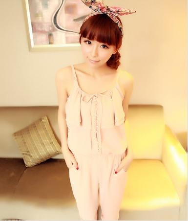 จั๊มสูทสีชมพู แบบน่ารักมากๆ รหัส M00043